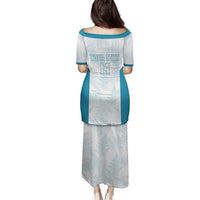 Custom New Zealand Silver Fern Football Family Matching Puletasi and Hawaiian Shirt Come On All White