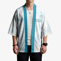 Custom New Zealand Silver Fern Football Kimono Come On All White - Polynesian Pride