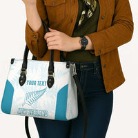 Custom New Zealand Silver Fern Football Leather Bag Come On All White - Polynesian Pride