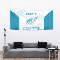 Custom New Zealand Silver Fern Football Tapestry Come On All White