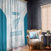 Custom New Zealand Silver Fern Football Window Curtain Come On All White