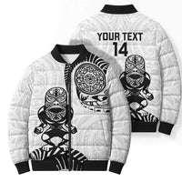 Custom Aotearoa Football Bomber Puffer Jacket NZ Maori Tiki Go Champions LT14 - Polynesian Pride