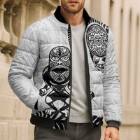 Custom Aotearoa Football Bomber Puffer Jacket NZ Maori Tiki Go Champions LT14 - Polynesian Pride