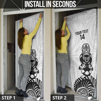 Custom Aotearoa Football Door Cover NZ Maori Tiki Go Champions - Polynesian Pride