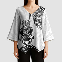 Custom Aotearoa Football Kimono Sleeve Blouse NZ Maori Tiki Go Champions - Polynesian Pride