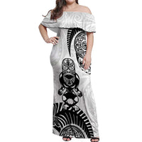 Custom Aotearoa Football Off Shoulder Maxi Dress NZ Maori Tiki Go Champions