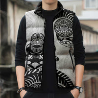 Custom Aotearoa Football Sleeveless Puffer Jacket NZ Maori Tiki Go Champions LT14 - Polynesian Pride