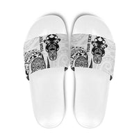 Custom Aotearoa Football Slide Sandals NZ Maori Tiki Go Champions - Polynesian Pride