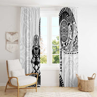 Custom Aotearoa Football Window Curtain NZ Maori Tiki Go Champions