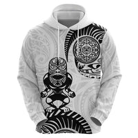 Custom Aotearoa Football Zip Hoodie NZ Maori Tiki Go Champions