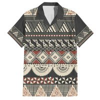 Vintage Bula Fiji Masi Family Matching Off Shoulder Maxi Dress and Hawaiian Shirt Fijian Tapa Cloth - Polynesian Pride