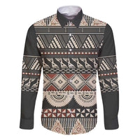 Vintage Bula Fiji Masi Family Matching Tank Maxi Dress and Hawaiian Shirt Fijian Tapa Cloth - Polynesian Pride