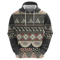 Vintage Bula Fiji Masi Hoodie Fijian Tapa Cloth - Polynesian Pride