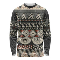 Vintage Bula Fiji Masi Long Sleeve Shirt Fijian Tapa Cloth - Polynesian Pride