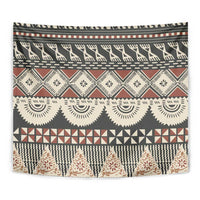 Vintage Bula Fiji Masi Tapestry Fijian Tapa Cloth - Polynesian Pride