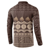 Bula Fiji Iri ni Meke Button Sweatshirt Kuvui Fijian Masi - Polynesian Pride