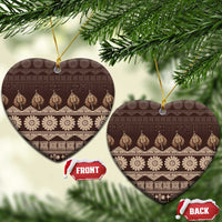 Bula Fiji Iri ni Meke Ceramic Ornament Kuvui Fijian Masi - Polynesian Pride