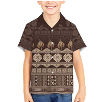 Bula Fiji Iri ni Meke Family Matching Mermaid Dress and Hawaiian Shirt Kuvui Fijian Masi - Polynesian Pride