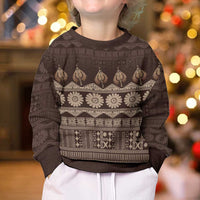 Bula Fiji Iri ni Meke Kid Ugly Christmas Sweater Kuvui Fijian Masi - Polynesian Pride