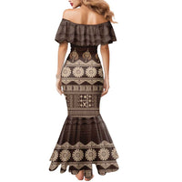 Bula Fiji Iri ni Meke Mermaid Dress Kuvui Fijian Masi - Polynesian Pride