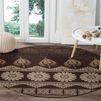 Bula Fiji Iri ni Meke Round Carpet Kuvui Fijian Masi - Polynesian Pride