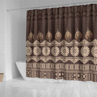 Bula Fiji Iri ni Meke Shower Curtain Kuvui Fijian Masi - Polynesian Pride