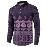 Bula Fiji Iri ni Meke Button Sweatshirt Lokaloka Fijian Masi - Polynesian Pride