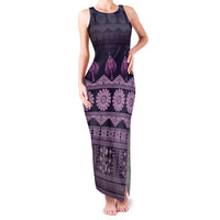 Bula Fiji Iri ni Meke Family Matching Tank Maxi Dress and Hawaiian Shirt Lokaloka Fijian Masi - Polynesian Pride