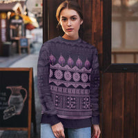 Bula Fiji Iri ni Meke Ugly Christmas Sweater Lokaloka Fijian Masi - Polynesian Pride