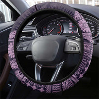 Bula Fiji Iri ni Meke Steering Wheel Cover Lokaloka Fijian Masi LT14 - Polynesian Pride