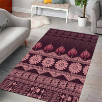 Bula Fiji Iri ni Meke Area Rug Piqi Fijian Masi - Polynesian Pride