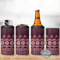 Bula Fiji Iri ni Meke 4 in 1 Can Cooler Tumbler Piqi Fijian Masi - Polynesian Pride