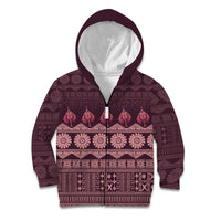 Bula Fiji Iri ni Meke Kid Hoodie Piqi Fijian Masi - Polynesian Pride