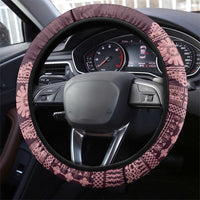Bula Fiji Iri ni Meke Steering Wheel Cover Piqi Fijian Masi LT14 - Polynesian Pride