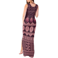 Bula Fiji Iri ni Meke Tank Maxi Dress Piqi Fijian Masi - Polynesian Pride