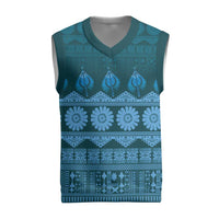 Bula Fiji Iri ni Meke Christmas Knitted V-Neck Vest Karakarawa Fijian Masi - Polynesian Pride