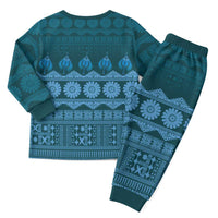 Bula Fiji Iri ni Meke Christmas Pajama Set Karakarawa Fijian Masi - Polynesian Pride