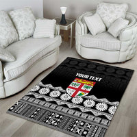 Fiji Tapa Rugby Custom Area Rug Go Fijiana - Polynesian Pride