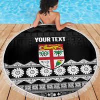 Fiji Tapa Rugby Custom Beach Blanket Go Fijiana LT14 - Polynesian Pride
