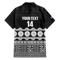 Fiji Tapa Rugby Custom Family Matching Off The Shoulder Long Sleeve Dress and Hawaiian Shirt Go Fijiana - Polynesian Pride