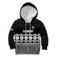 Fiji Tapa Rugby Custom Kid Hoodie Go Fijiana - Polynesian Pride