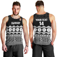 Fiji Tapa Rugby Custom Men Tank Top Go Fijiana LT14 - Polynesian Pride