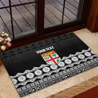Fiji Tapa Rugby Custom Rubber Doormat Go Fijiana - Polynesian Pride