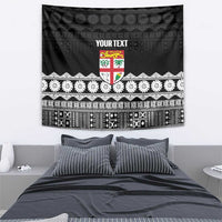 Fiji Tapa Rugby Custom Tapestry Go Fijiana - Polynesian Pride