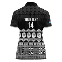 Fiji Tapa Rugby Custom Women Polo Shirt Go Fijiana LT14 - Polynesian Pride