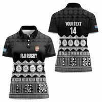 Fiji Tapa Rugby Custom Women Polo Shirt Go Fijiana LT14 - Polynesian Pride