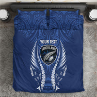 Auckland 2026 Rugby Custom Bedding Set NZ Maori Silver Fern