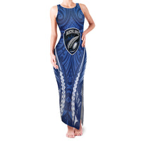 Auckland 2026 Rugby Custom Family Matching Tank Maxi Dress and Hawaiian Shirt NZ Maori Silver Fern