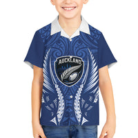 Auckland 2026 Rugby Custom Hawaiian Shirt NZ Maori Silver Fern