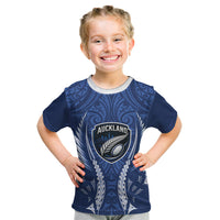 Auckland 2026 Rugby Custom Kid T Shirt NZ Maori Silver Fern
